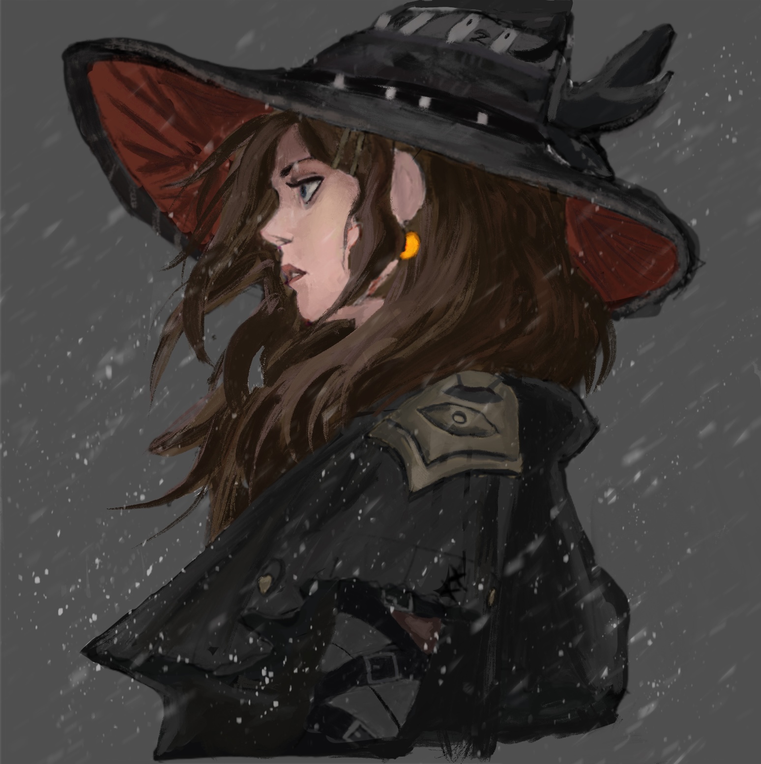 The Witch - Original digital illustration featuring mystical character with special effects, showcasing fantasy art skills