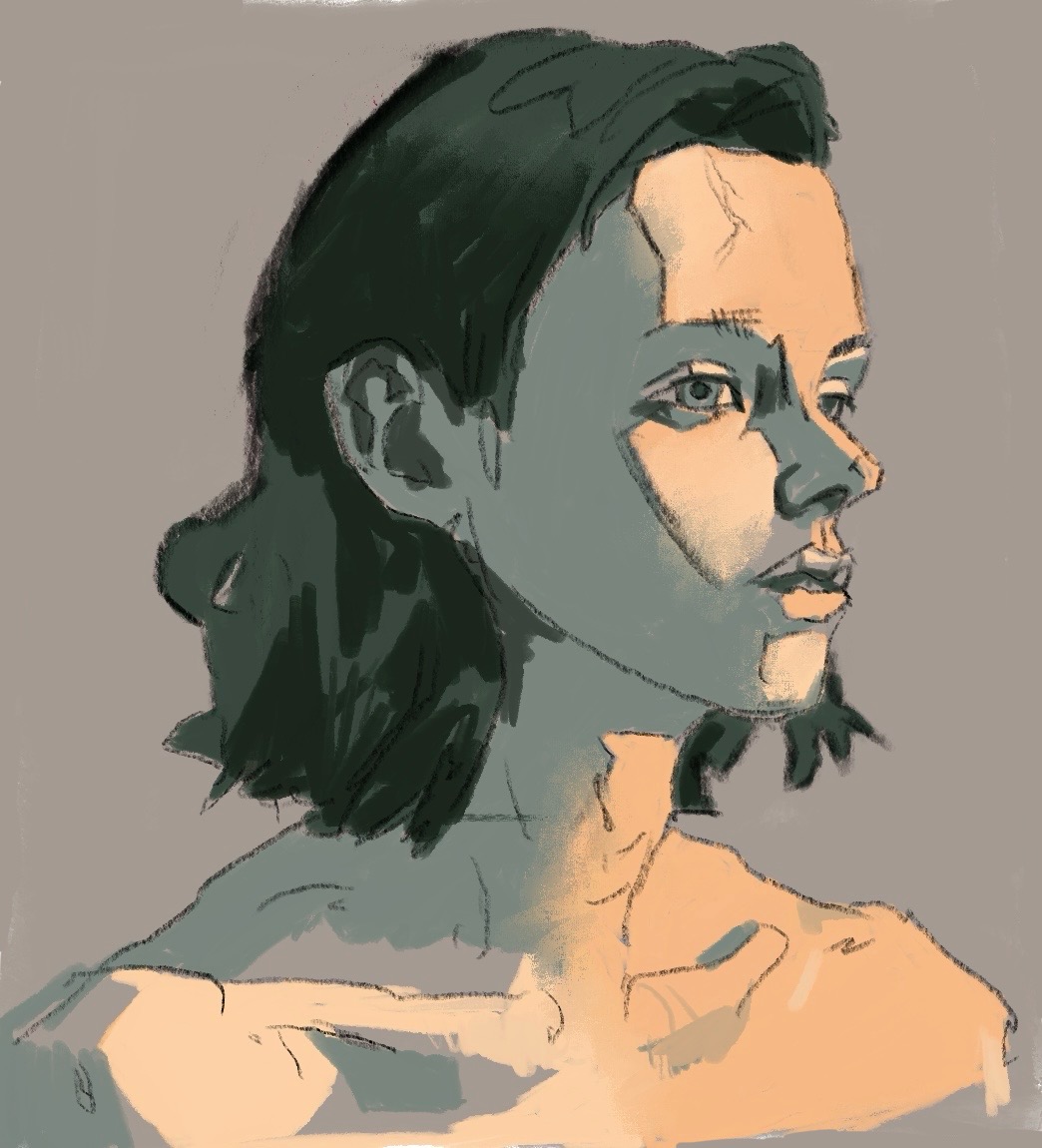 Thermal Portrait - Digital portrait artwork using heat-vision inspired color palette and effects