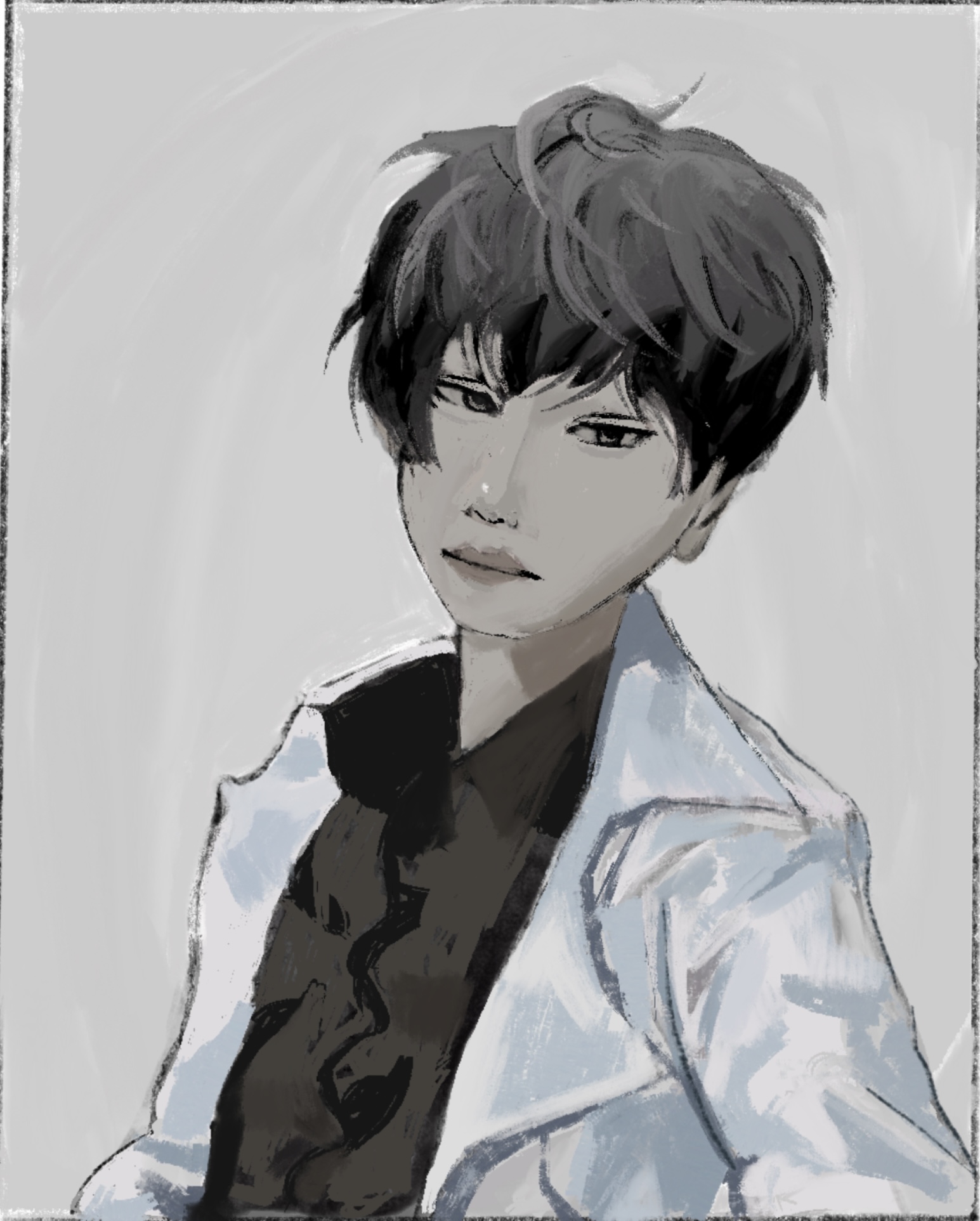 Anime Style Portrait - Digital character illustration demonstrating manga and anime art techniques