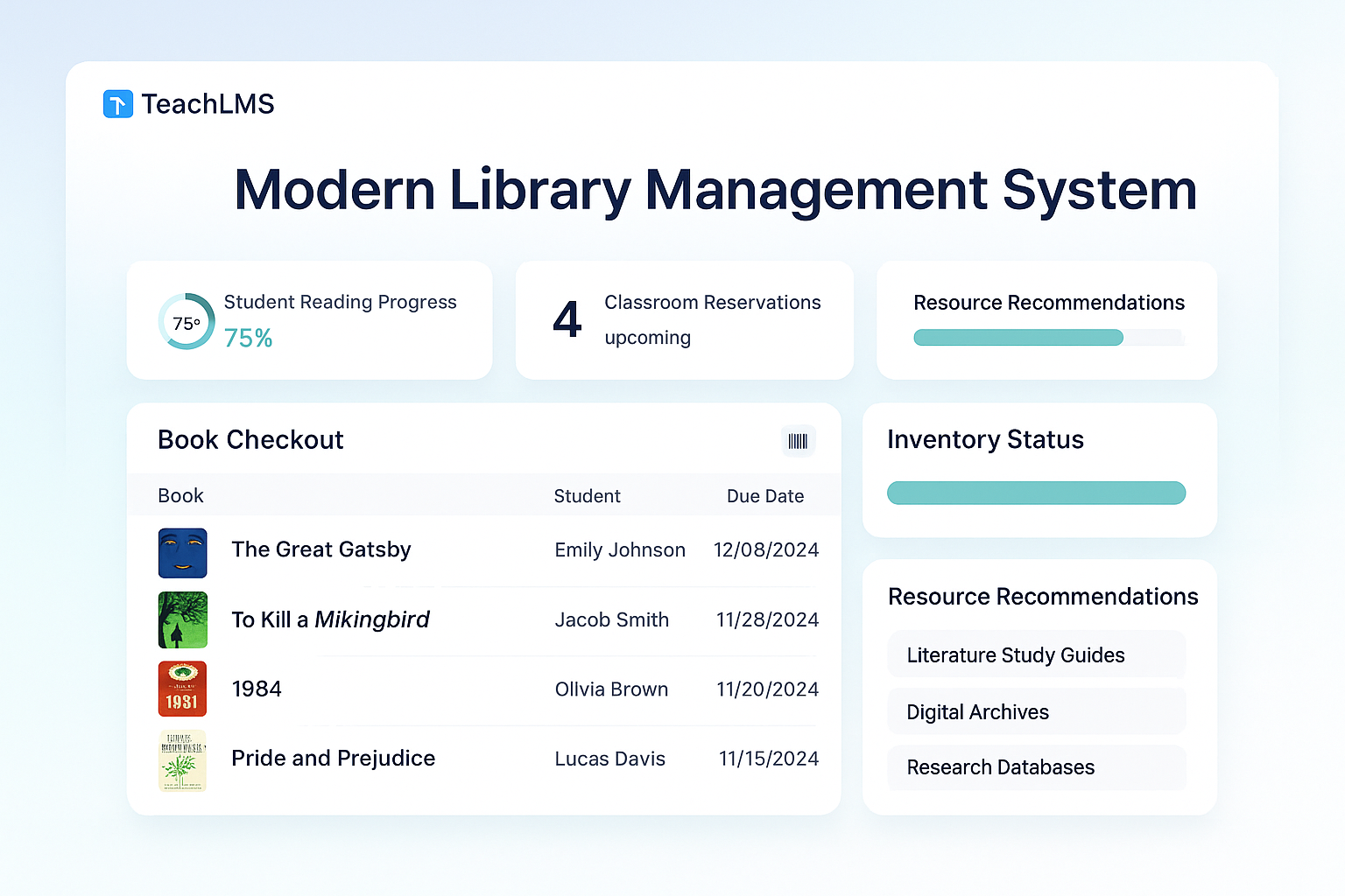 Classroom Library Management System with iOS barcode scanning integration